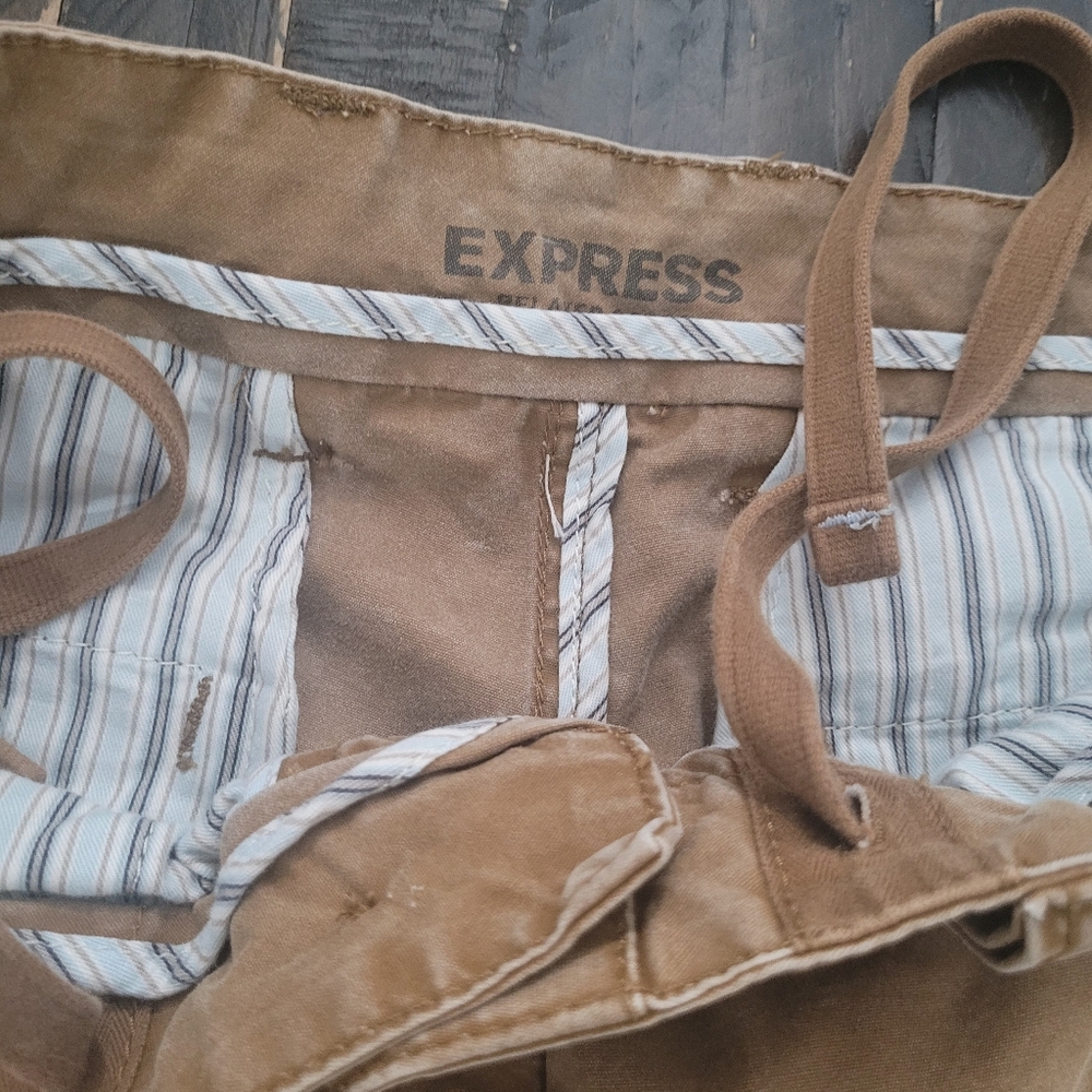 Express Cargo Shorts Drawstring Casual Utility Po… - image 3